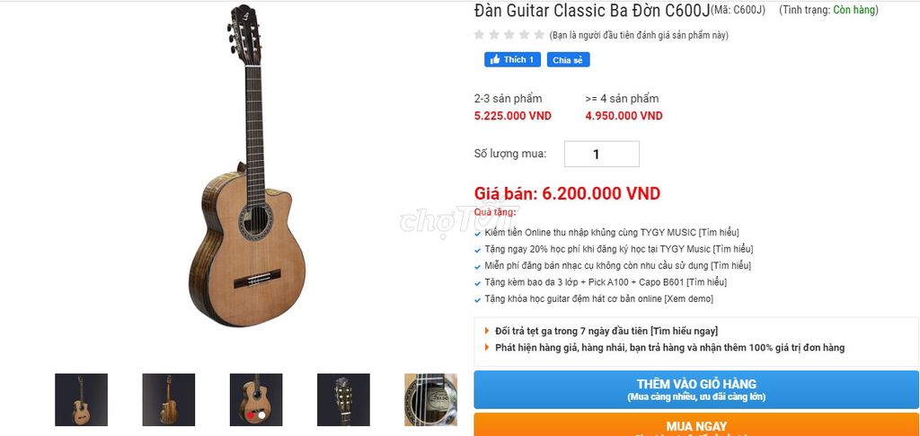 Guitar Ba Đờn C600J like new