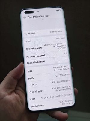 Honor Magic 4 Pro 8GB/256GB Đen Pin 92. Mua bán Điện thoại tại Quận Gò Vấp Tp Hồ Chí Minh được đăng bởi hoài