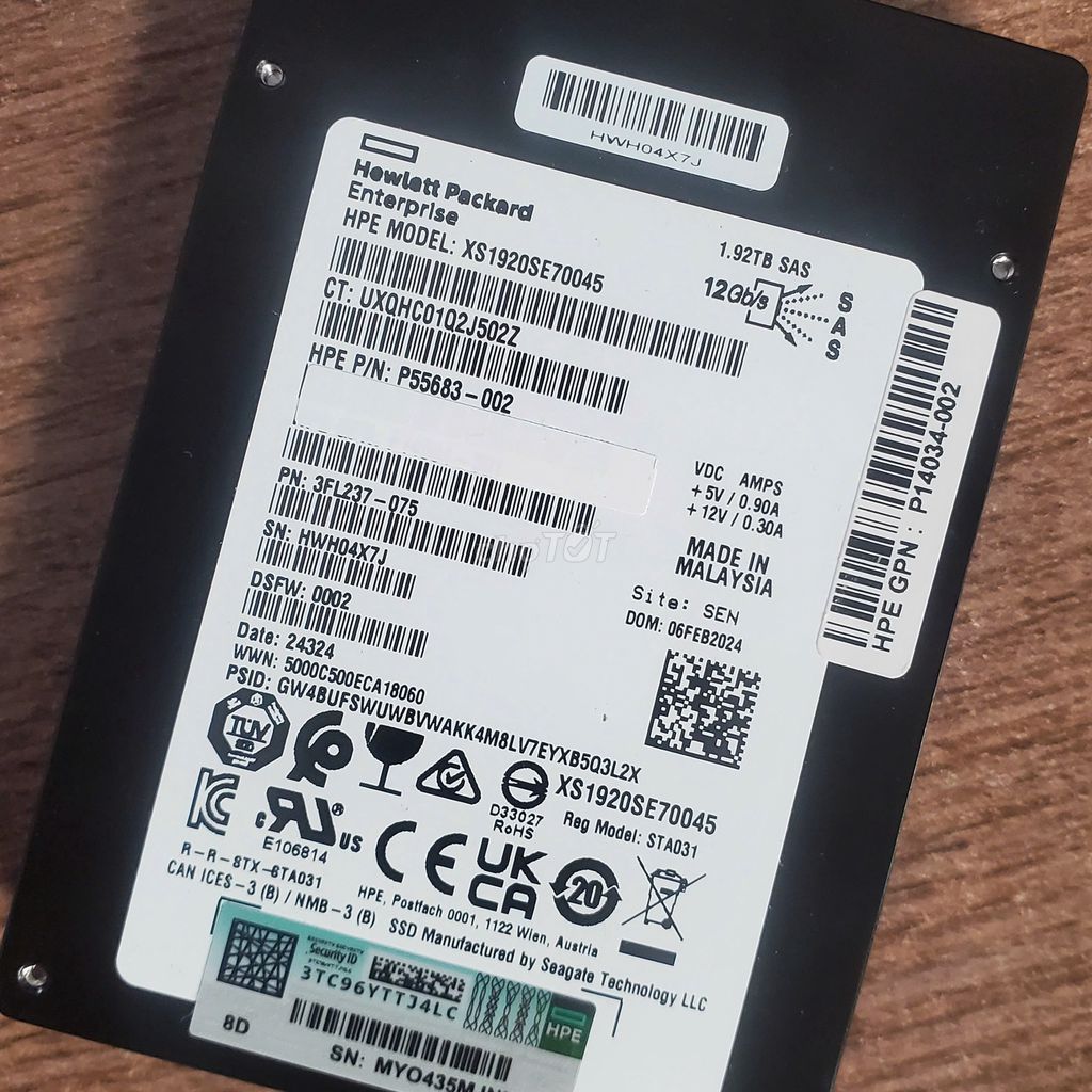 Ổ cứng HPE SSD SAS 1.92TB