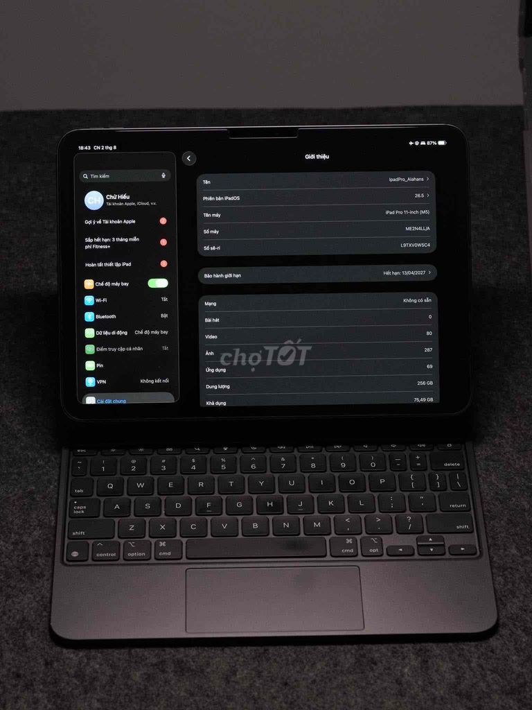 Apple iPad Pro M5 5G 256GB Đen. Mua bán Máy tính bảng tại Quận Hoàng Mai Hà Nội được đăng bởi chu  hình 1