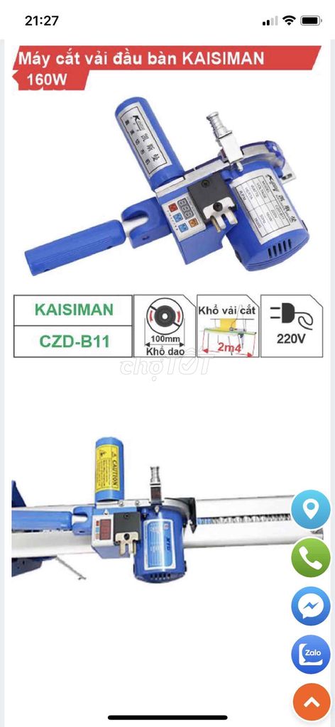 máy cắt vải đầu bàn kaisiman kZD -B11