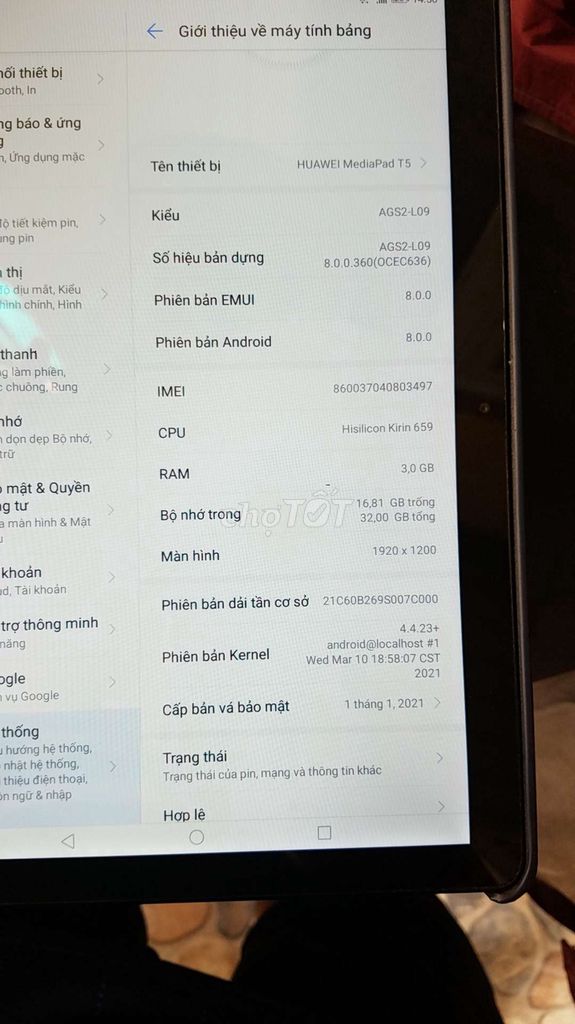 Huawei Pad T5 Ram3/32gb 1Sim 4G Full Zin Đẹp Mượt. Mua bán Máy tính bảng tại Quận Gò Vấp Tp Hồ Chí Minh được đăng bởi SecondFones hình 3