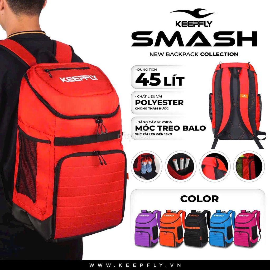 Balo KEEPFY SMASH Polyester Đỏ 45L. Mua bán Túi xách tại Quận Bình Tân Tp Hồ Chí Minh được đăng bởi Vũ xuân Phát hình 1
