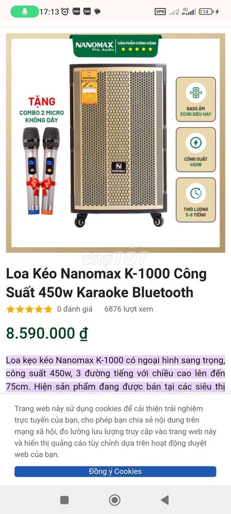Loa kéo Nanomax K-1000 Mới 100%. Mua bán Tivi, Âm thanh tại Huyện Đức Hòa Long An được đăng bởi Khánh Tân hình 1