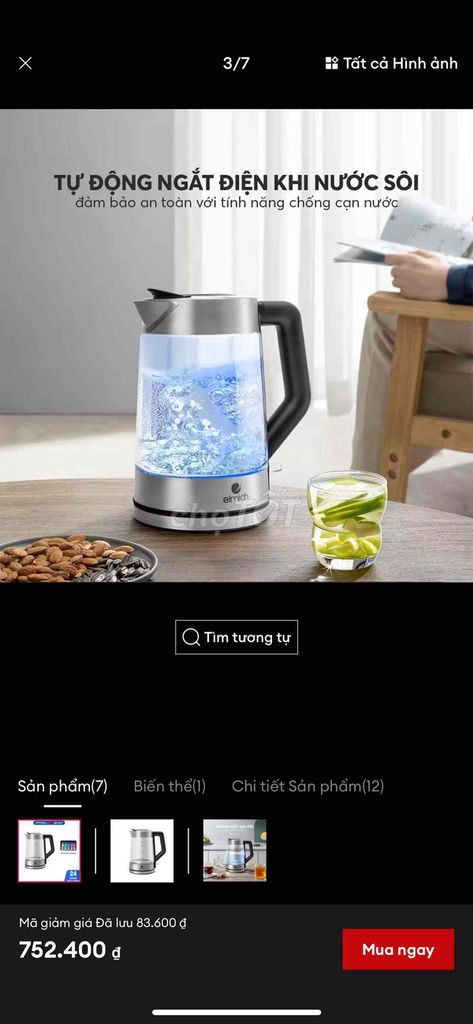 Bình đun siêu tốc Elmich. Mua bán Bếp, lò, đồ điện nhà bếp tại Quận 11 Tp Hồ Chí Minh được đăng bởi Xakuanhra hình 1