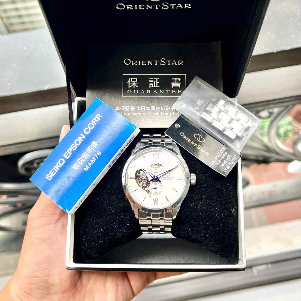 Đồng hồ nam Orient Star Layered trắng 41mm LikeNew