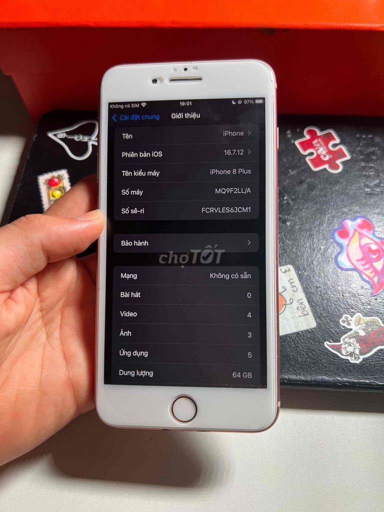 Apple iPhone 8 Plus qte 64GB Hồng full cn pin 100%. Mua bán Điện thoại tại Quận Nam Từ Liêm Hà Nội được đăng bởi Đinh Xuân Duy hình 1