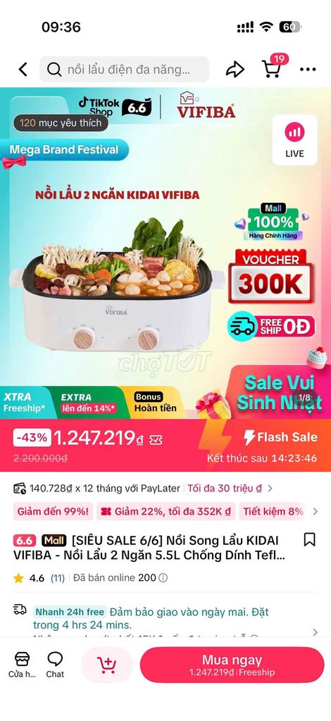 Nồi lẩu điện Vifiba 5.5L Trắng - hàng thanh lý. Mua bán Bếp, lò, đồ điện nhà bếp tại Quận Gò Vấp Tp Hồ Chí Minh được đăng bởi Tin hình 1