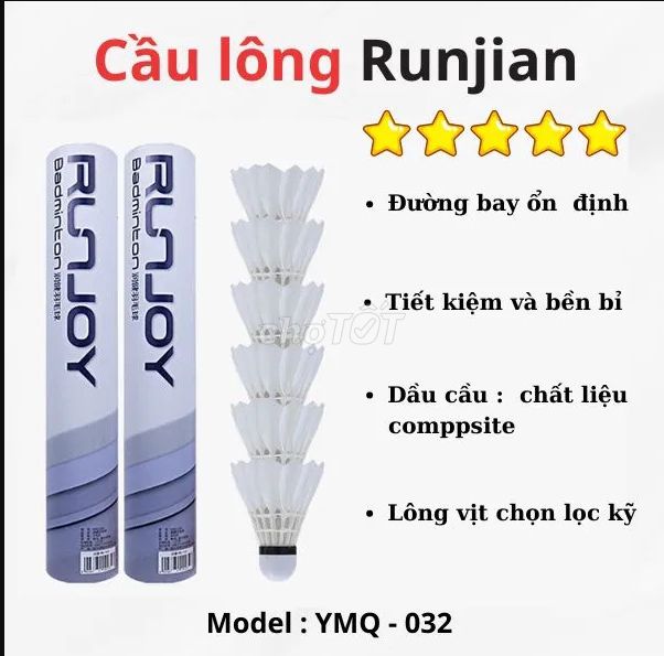 Cầu lông RUNJIAN tiêu chuẩn/bay ổn định/HỘP 12quả.