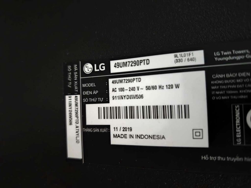 Tivi LG 49UM7290 4K Indonesia 11/2019. Mua bán Tivi, Âm thanh tại Quận Hai Bà Trưng Hà Nội được đăng bởi Mr Hung hình 1