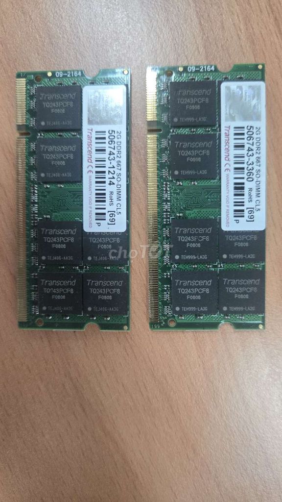 RAM Transcend 2GB DDR2 667MHz. Mua bán Linh kiện (RAM, Card...) tại Quận 8 Tp Hồ Chí Minh được đăng bởi Tuan Anh hình 1