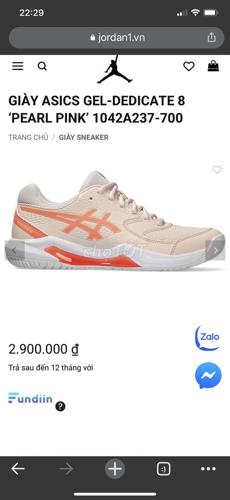 Giày thể thao Asics GEL-DEDICATE 8. Mua bán Giày dép tại Quận 5 Tp Hồ Chí Minh được đăng bởi Lindong hình 1