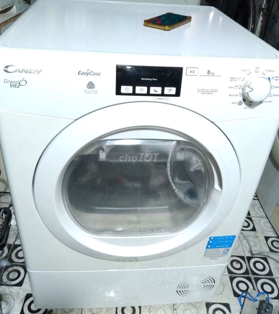 Máy sấy quần áo Candy Grand Vita 8kg Trắng. Mua bán Máy giặt tại Quận 8 Tp Hồ Chí Minh được đăng bởi binh đong hình 1