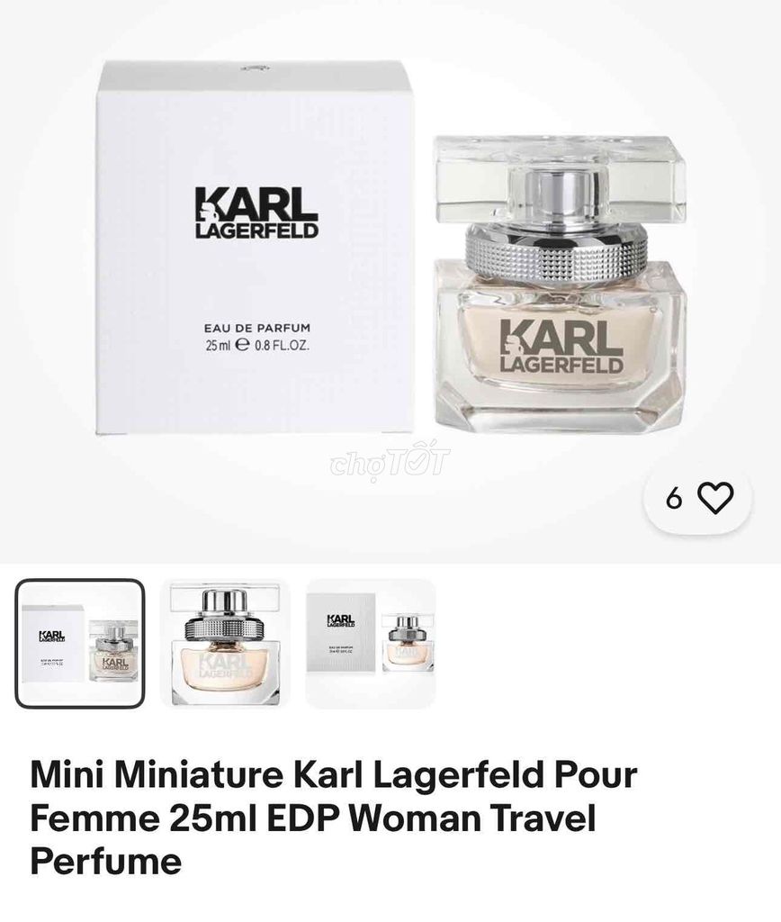 nước hoa xịn xò aut Karl Lagerfeld Pour Femme 0000. Mua bán Nước hoa tại Quận 10 Tp Hồ Chí Minh được đăng bởi shop auth hình 1