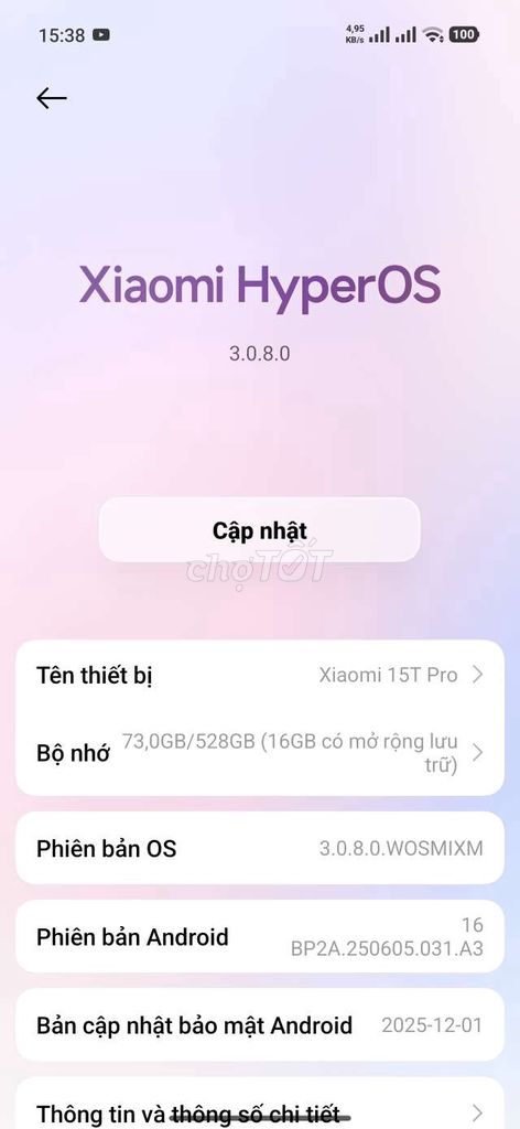 Xiaomi 15T Pro 512GB Titan. Mua bán Điện thoại tại Quận Kiến An Hải Phòng được đăng bởi Vu Tinh hình 1