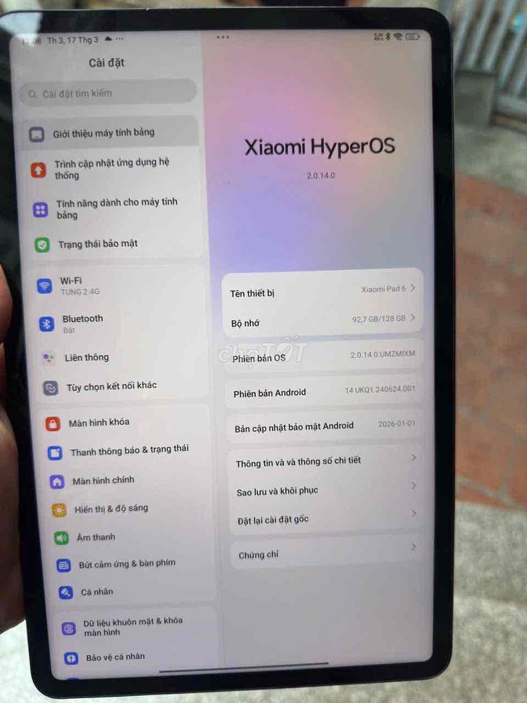 Xiaomi Pad 6 6GB/128GB chính hãng mua cellphoneS. Mua bán Máy tính bảng tại Huyện Vĩnh Tường Vĩnh Phúc được đăng bởi Tùng nguyễn  hình 1