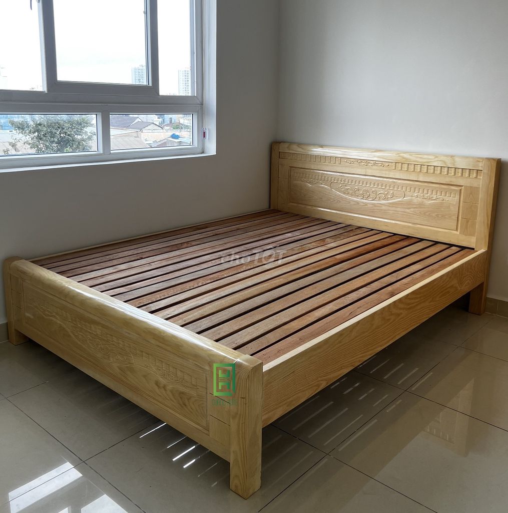 GIƯỜNG GỖ SỒI TỰ NHIÊN - GIƯỜNG GỖ SỒI - GIƯỜNG . Mua bán Giường, chăn ga gối nệm tại Quận 3 Tp Hồ Chí Minh được đăng bởi LÊ VĂN HÙNG hình 1