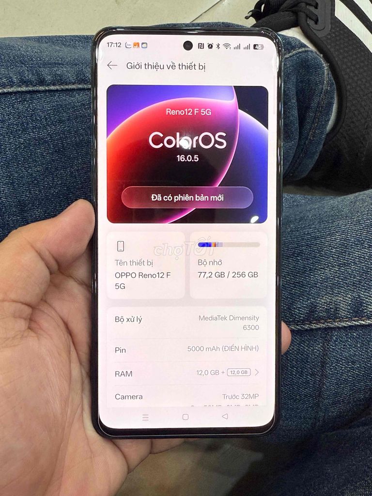 OPPO Reno12 F 5G 12GB/256GB Xanh chính hãng. Mua bán Điện thoại tại Quận Liên Chiểu Đà Nẵng được đăng bởi Văn Khoa hình 1