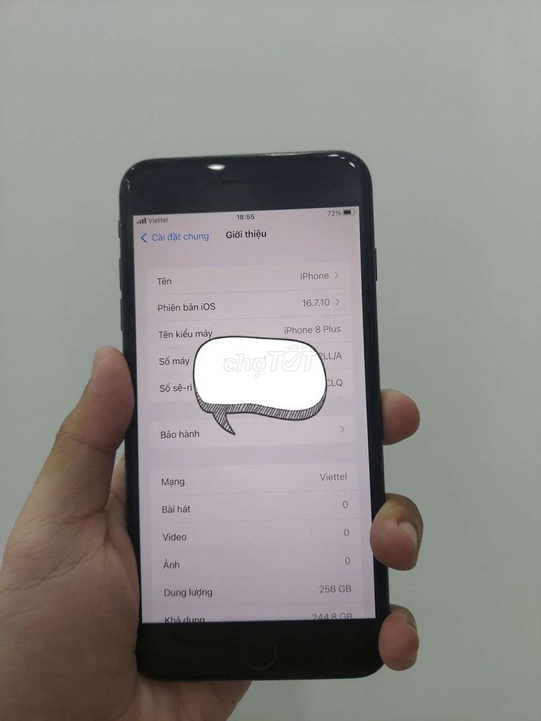 iPhone 8 Plus 256GB Đen Đã sử dụng. Mua bán Điện thoại tại Quận 7 Tp Hồ Chí Minh được đăng bởi Bá Long hình 1