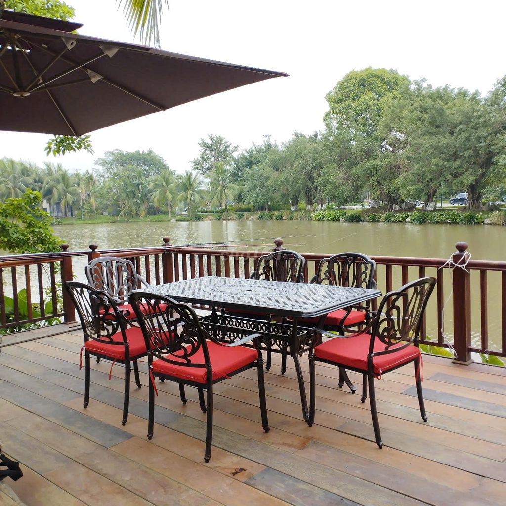 Bộ bàn ghế sân vườn họa tiết hoa sen 6 ghế. Mua bán Bàn ghế tại Quận Hà Đông Hà Nội được đăng bởi lê thị lương hình 3