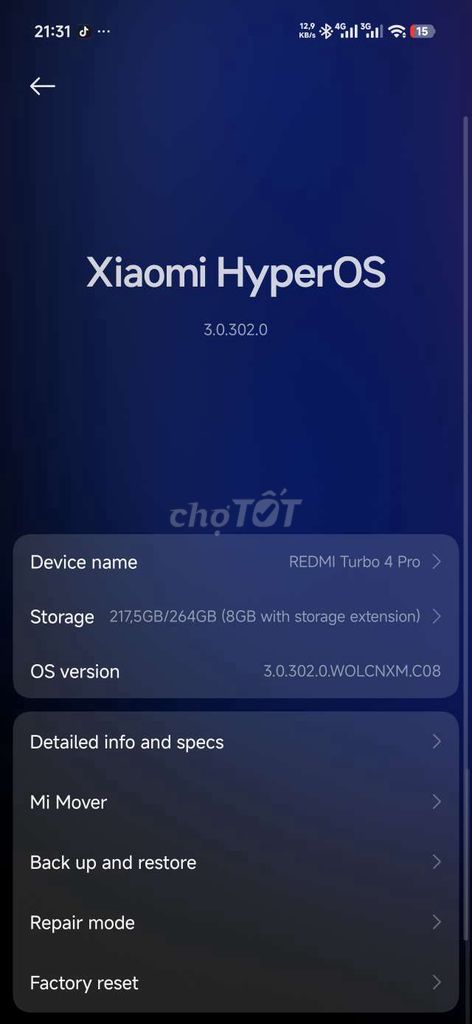 Xiaomi Redmi Turbo 4 Pro 256GB Đã sử dụng. Mua bán Điện thoại tại Huyện Châu Thành Bến Tre được đăng bởi Gia Phát hình 1