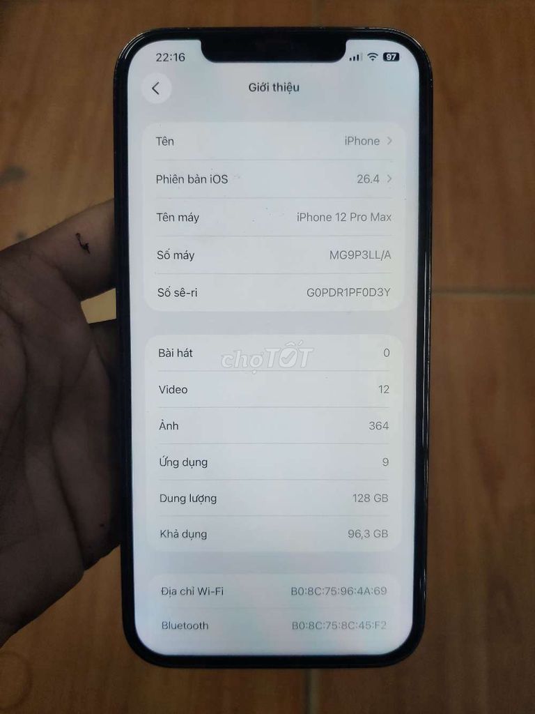 Apple iPhone 12 Pro Max 128GB. Mua bán Điện thoại tại Quận Hoàng Mai Hà Nội được đăng bởi Nguyễn Xuân Đại hình 1
