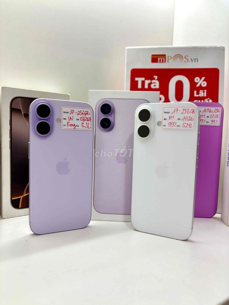 iphone 17-256gb White Vn Sạc 20L bh 12/2026. Mua bán Điện thoại tại Quận Đống Đa Hà Nội được đăng bởi Quý Hoàng hình 1