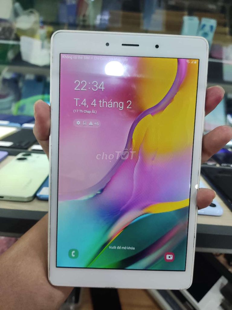 Samsung Tab A8 Trắng. Mua bán Máy tính bảng tại Thành phố Bến Tre Bến Tre được đăng bởi Điện thoại Bến Tre giá rẻ hình 1