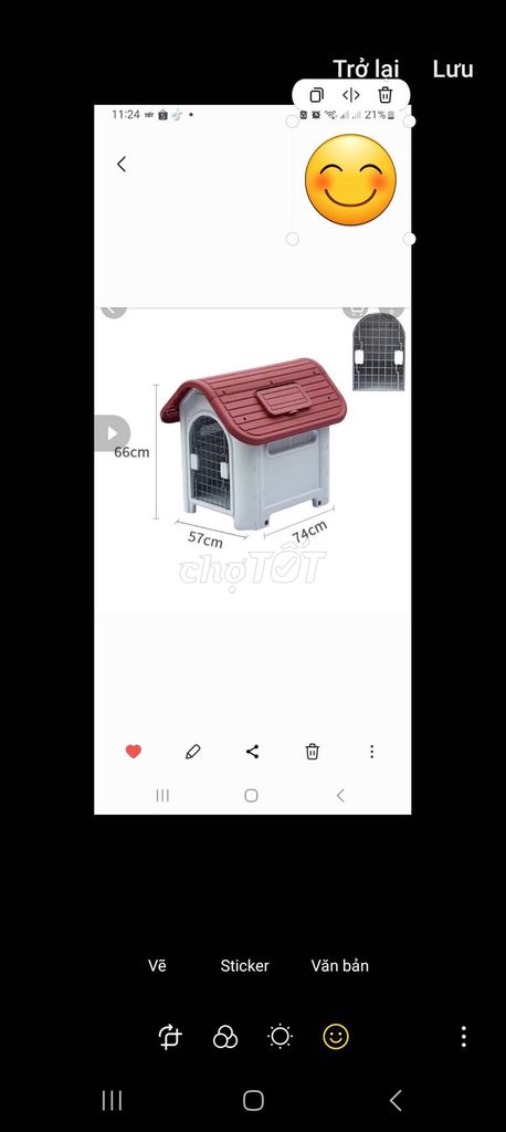 Chuồng chó nhựa Đỏ Trắng Mới 99%. Mua bán Phụ kiện, Thức ăn, Dịch vụ tại Quận 8 Tp Hồ Chí Minh được đăng bởi Ms Huong hình 1