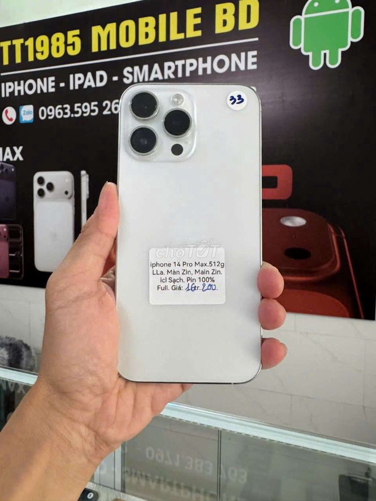 Apple iPhone 14 Pro Max 512GB Trắng. Mua bán Điện thoại tại Thành phố Thủ Dầu Một Bình Dương được đăng bởi TTMobileBD hình 1