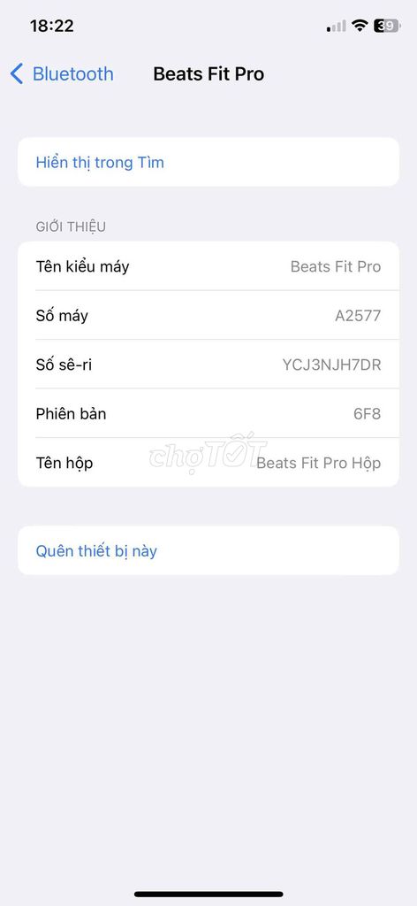 Tai nghe Beats Fit Pro Đen Đã dùng. Mua bán Tivi, Âm thanh tại Huyện Việt Yên Bắc Giang được đăng bởi Trung Anh hình 1