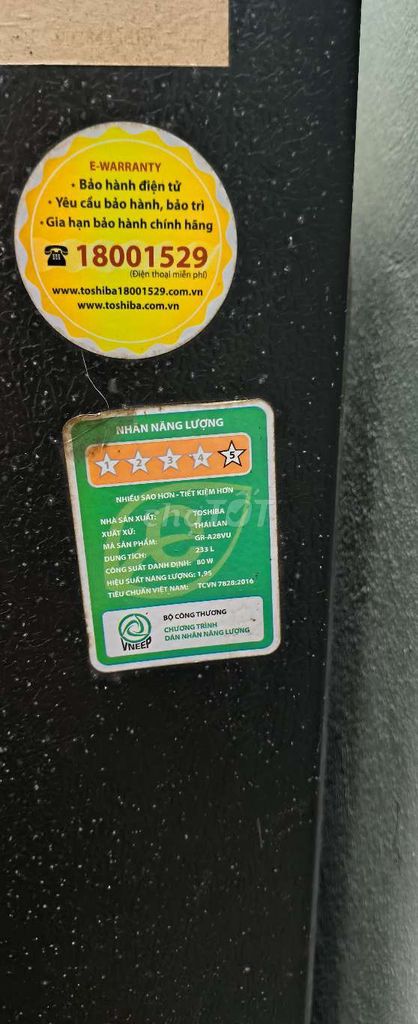 Tủ lạnh Toshiba GR-B23VU Inverter 233L Đen. Mua bán Tủ lạnh tại Huyện Thường Tín Hà Nội được đăng bởi Lê đạt hình 1