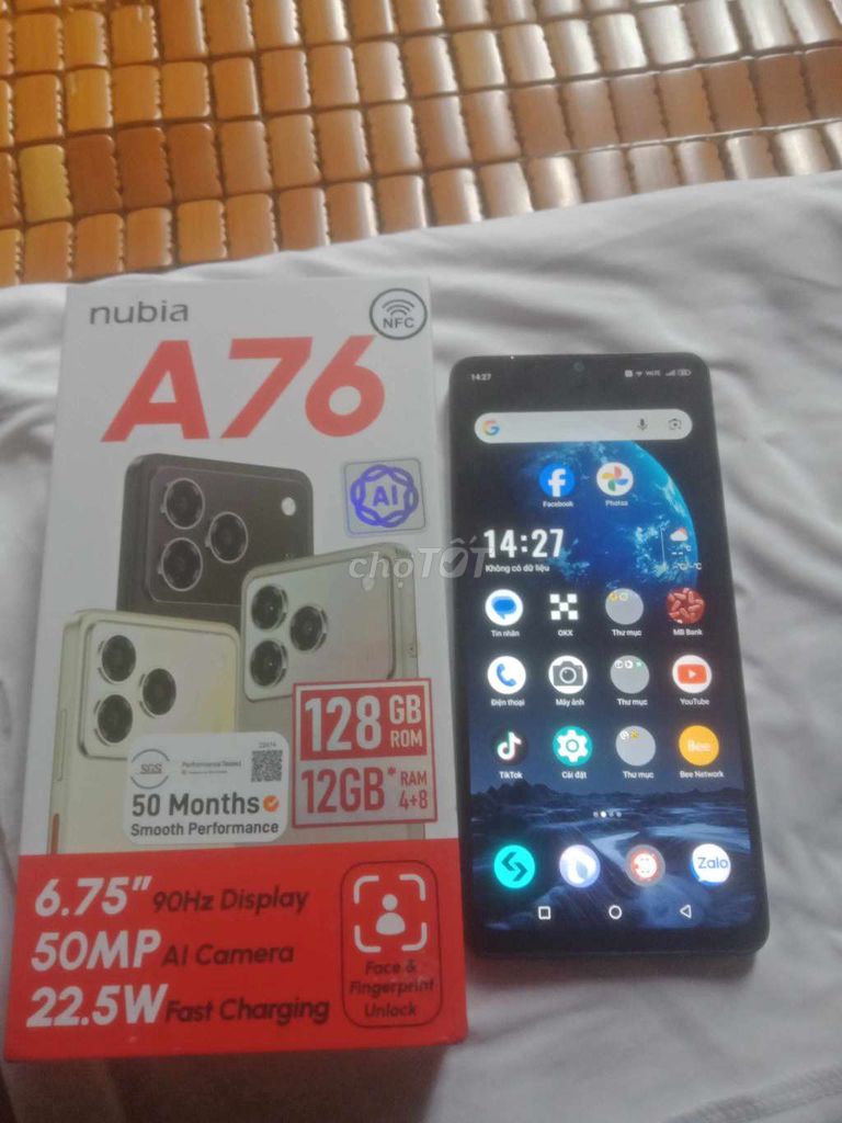 Nubia A76 128GB Đen. Mua bán Điện thoại tại Huyện Xuyên Mộc Bà Rịa - Vũng Tàu được đăng bởi long11 hình 1