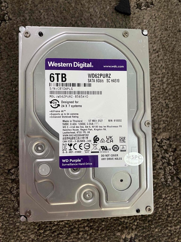 Ổ CỨNG HDD PC 6tb tím. Mua bán Linh kiện (RAM, Card...) tại Quận Gò Vấp Tp Hồ Chí Minh được đăng bởi MS Quỳnh hình 1