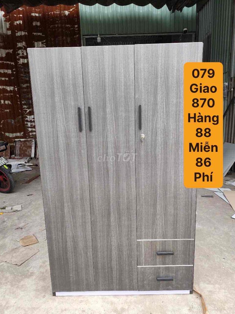 Tủ. 3 cánh#Tủ ba cánh bảo hành 12 tháng nhựa ĐL