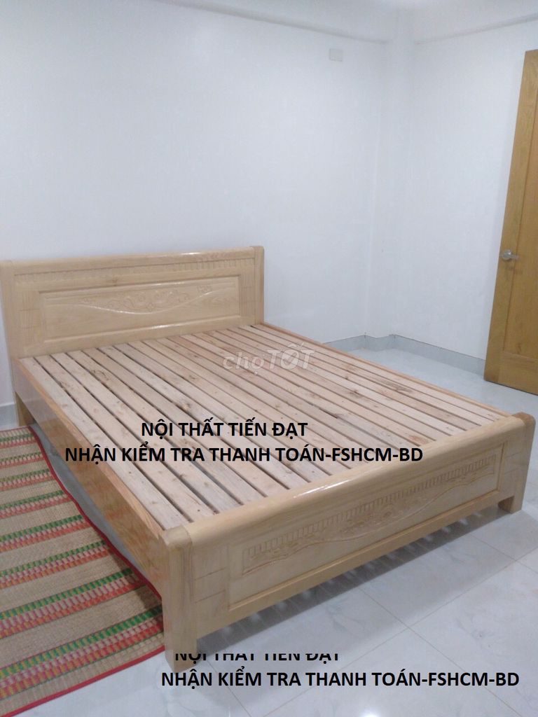 Bh 1Năm-Giường gỗ sồi đủ size giá xưởng Ráp FSHCM