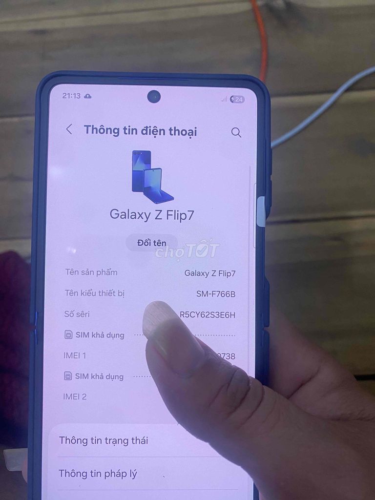 Samsung Galaxy Z Flip7 Xanh. Mua bán Điện thoại tại Quận Hà Đông Hà Nội được đăng bởi Sáng Zin hình 1