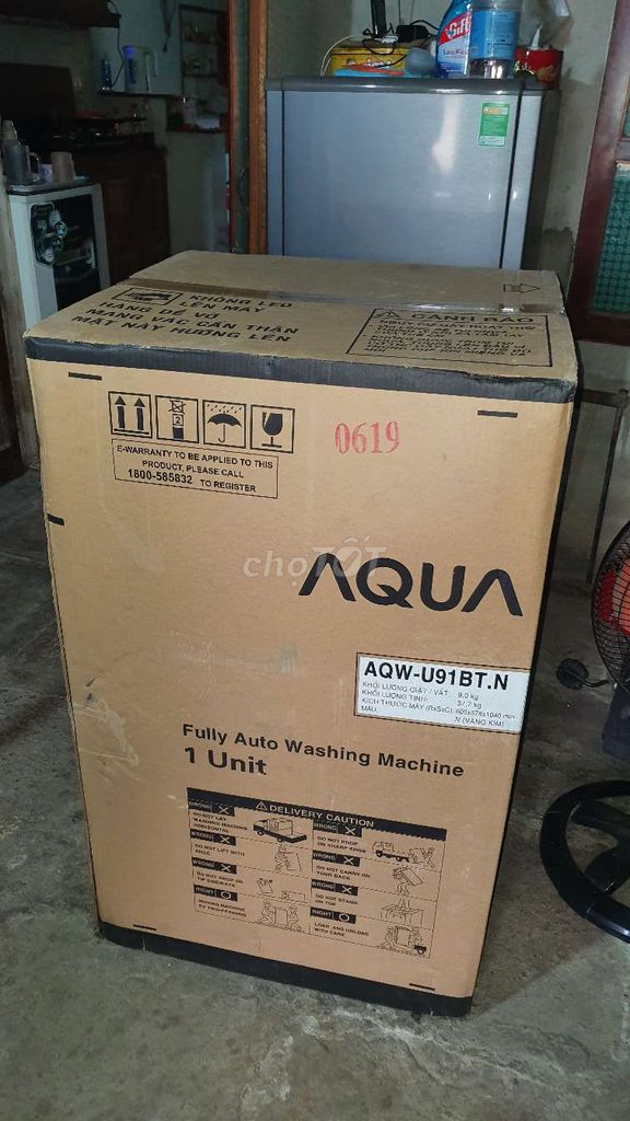 Máy giặt aqua 9kg keng. Đầy đủ thùng. Bh 1 năm