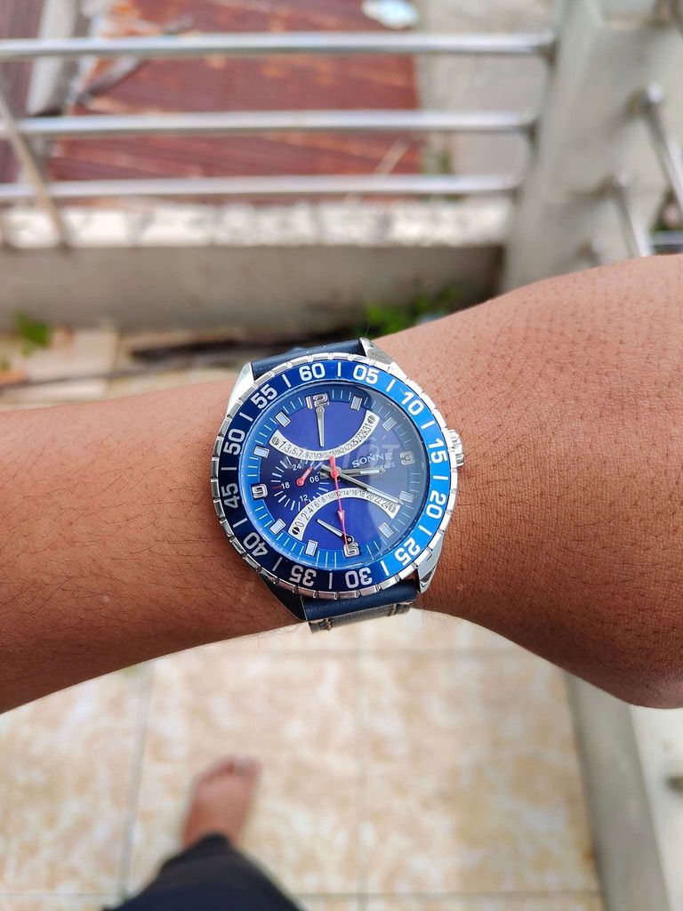 Đồng hồ Sonne Nam Xanh 44mm. Mua bán Đồng hồ tại Thành phố Rạch Giá Kiên Giang được đăng bởi Tạp Hoá Công Nghệ Rạch Giá hình 1