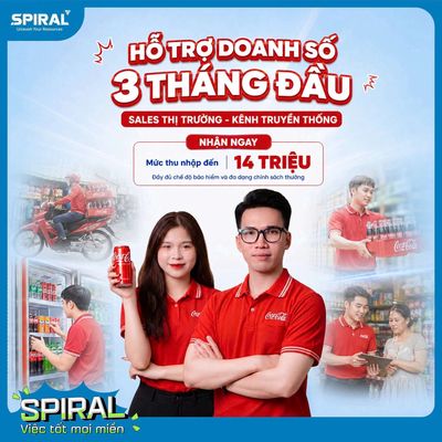 COCA-COLA TUYỂN NHÂN VIÊN SALE THỊ TRƯỜNG GT