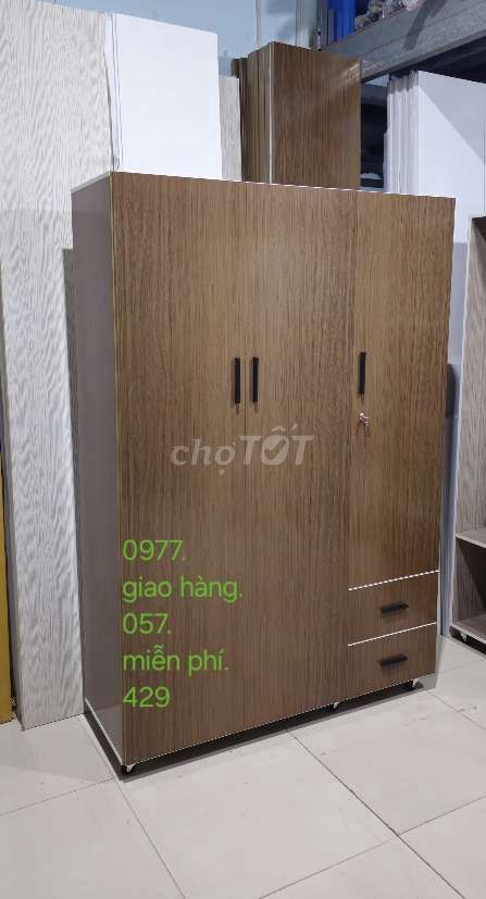 Tủ quần áo nhựa 3 cánh ghf88