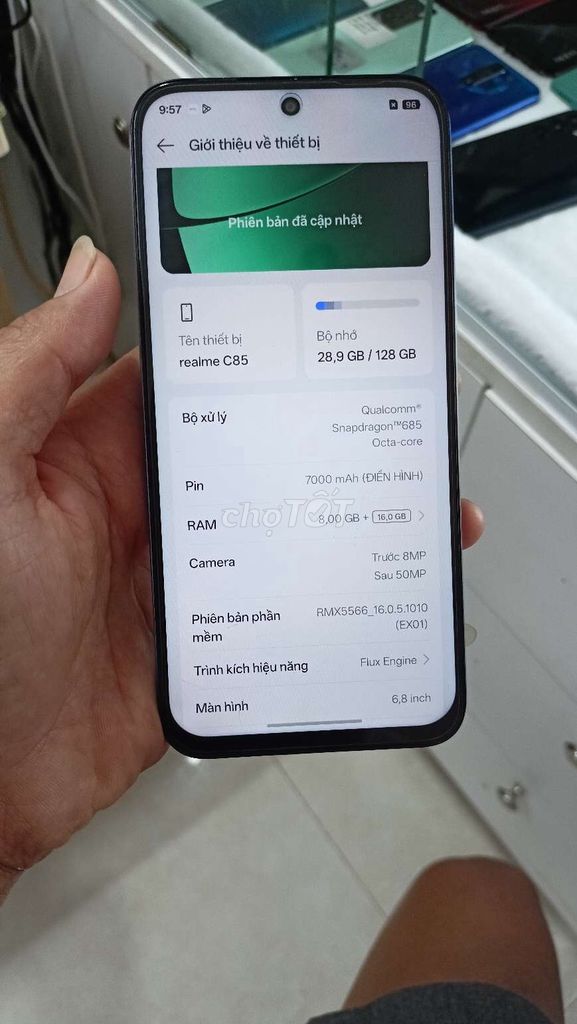 Realme C85 ram 8/128gb như mới còn bh dài tgdd. Mua bán Điện thoại tại Quận Bình Thuỷ Cần Thơ được đăng bởi CH Thuan Mobile hình 1