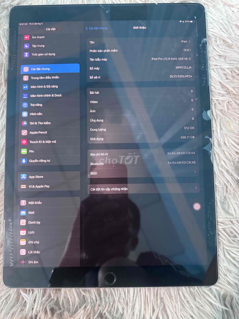 Apple iPad Pro 2 2017 12.9 inch 512GB Xám. Mua bán Máy tính bảng tại Thành phố Thủ Đức Tp Hồ Chí Minh được đăng bởi mua bán giao lưu trao đổi hình 1