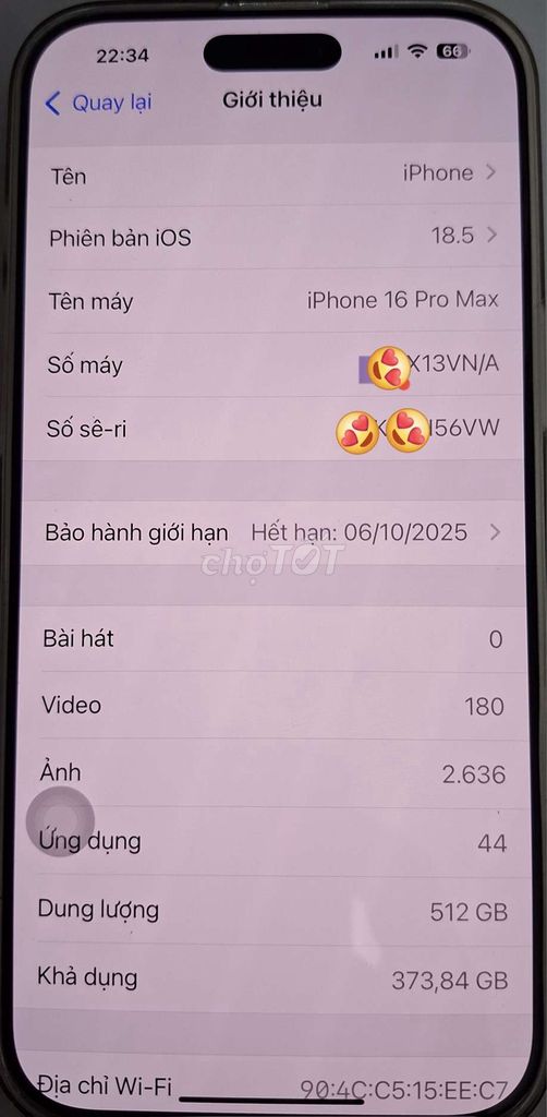 16 Promax 512 GB VN/A