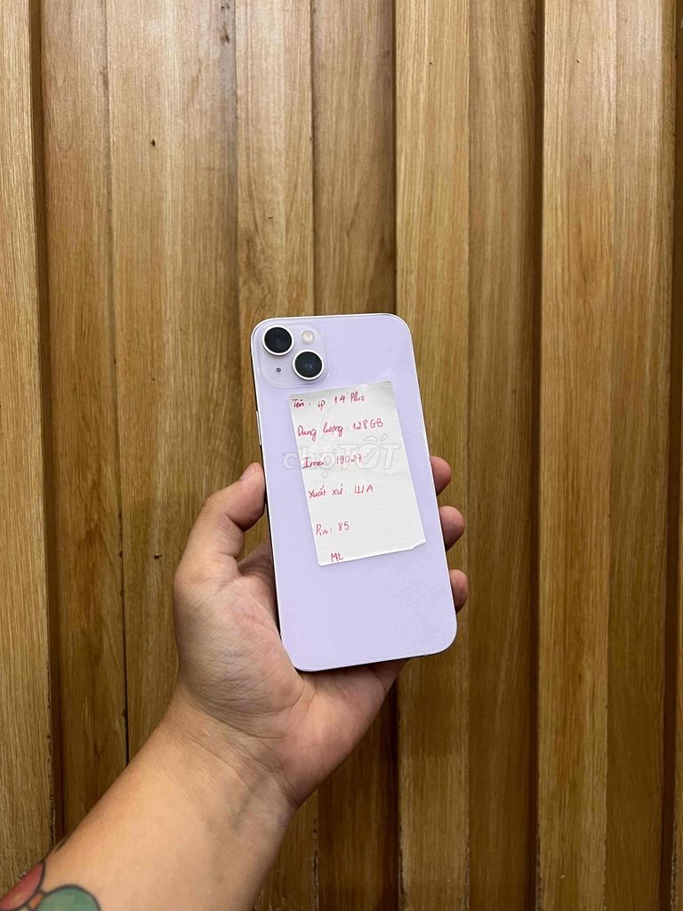 Apple iPhone 14 Plus 128GB Tím Mỹ Zin màn lk. Mua bán Điện thoại tại Quận Đống Đa Hà Nội được đăng bởi  HT Mobie Trả góp nợ xáu bao duyệt hình 1