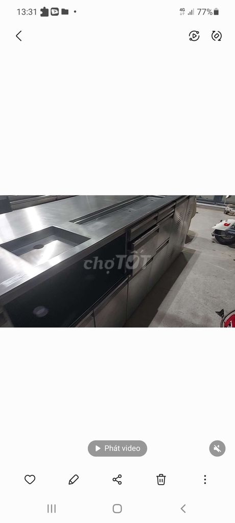 Thanh lý 3 quầy inox mới đóng 2 tháng