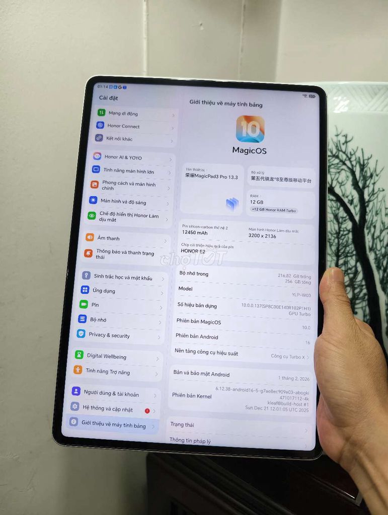 Honor Magic Pad 3 Pro 13.3 inch 12GB/256GB. Mua bán Máy tính bảng tại Quận Đống Đa Hà Nội được đăng bởi Dang  hình 1