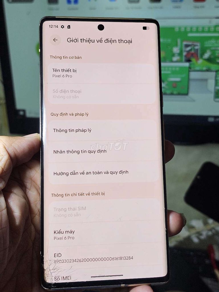 Google Pixel 6 Pro 128GB quốc tế zin toàn bộ . Mua bán Điện thoại tại Quận 8 Tp Hồ Chí Minh được đăng bởi Thiên Hòa mobile  hình 1