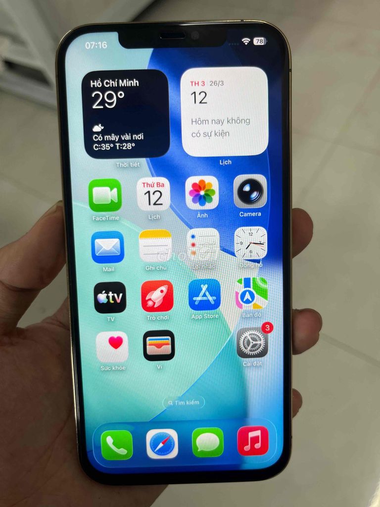 Apple iPhone 12 Pro Max 128GB Vàng. Mua bán Điện thoại tại Thị xã Hương Trà Thừa Thiên Huế được đăng bởi Hoàng nam hai hình 1