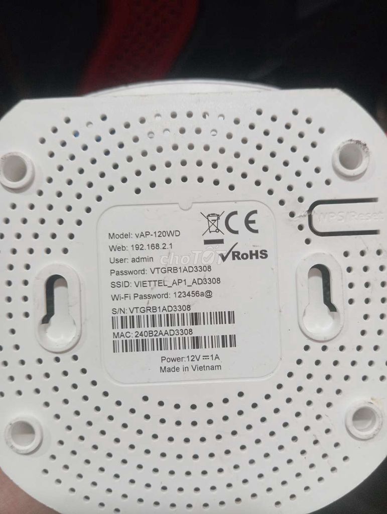 Bộ phát Wifi Viettel VAP-120WD Trắng. Mua bán Phụ kiện (Màn hình, Chuột...) tại Quận Gò Vấp Tp Hồ Chí Minh được đăng bởi Tuấn Đồ Cũ hình 1